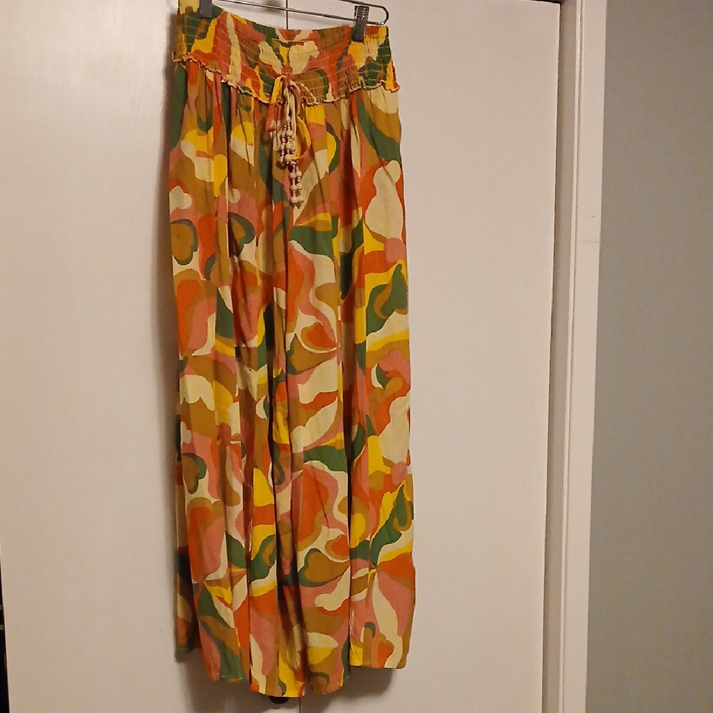 Colorful Camouflage Wide Leg Pants